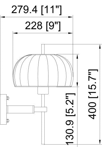 Aria Low Pleat Wall Sconce - ME & Décor